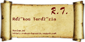Rákos Terézia névjegykártya