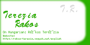 terezia rakos business card